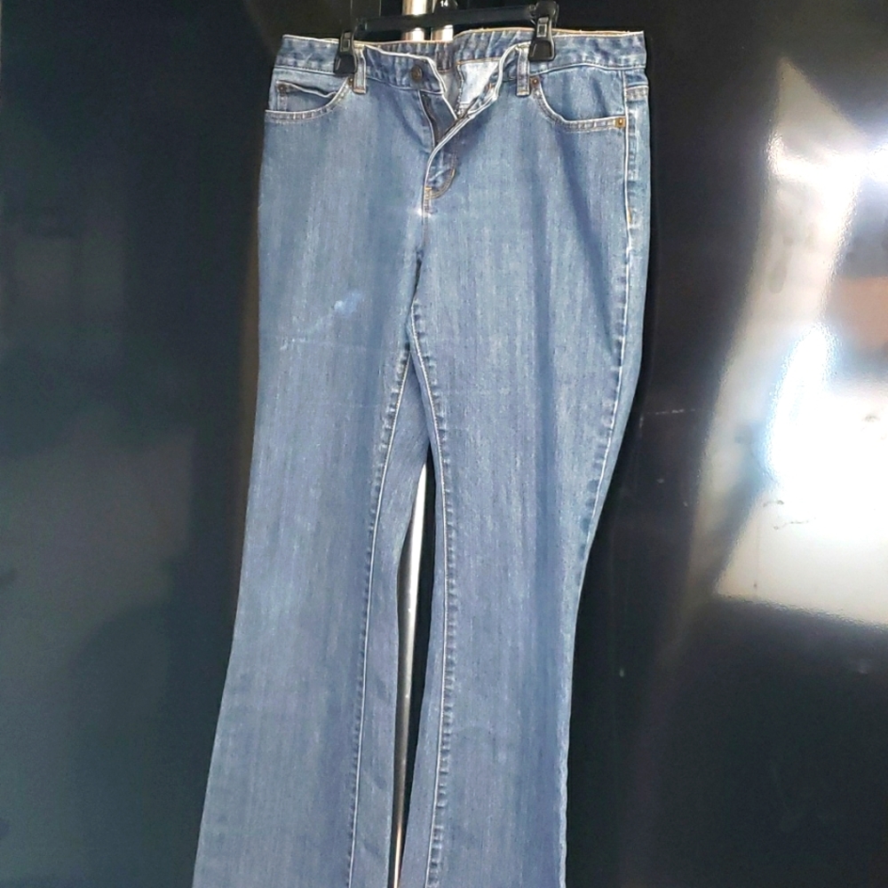 Michael Kors Dark Wash Mid Rise Flared Leg sz 10